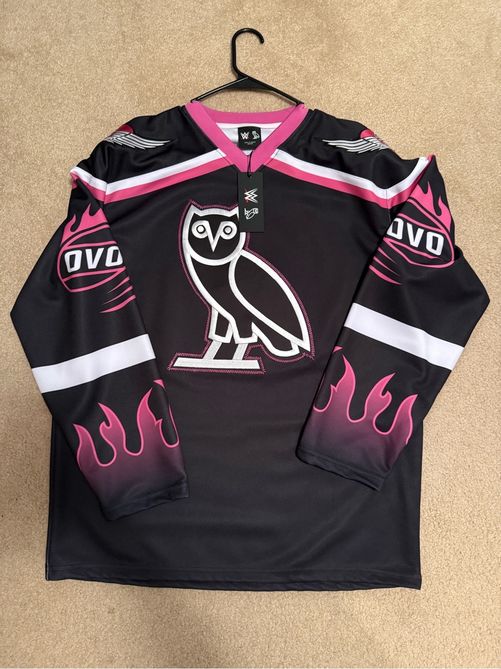 OVO X WWE Bret Hart The Hitman Hockey Jersey